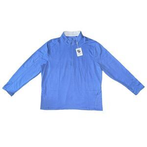 Graham Luxe 2XL Porter Quarter Zip Golf Longsleeve Sweater Blue GL3021 Wedgewood